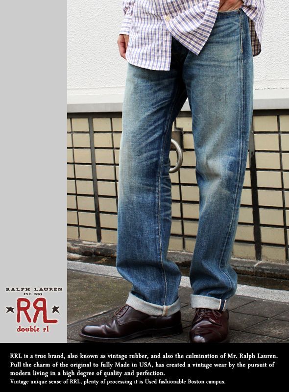 RRL low straight デニム ラルフローレン-