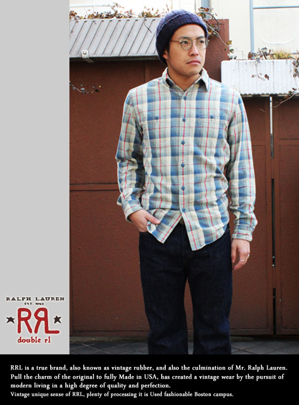 RRL ダブルアールエル チェックシャツ ワークシャツ - luknova.com