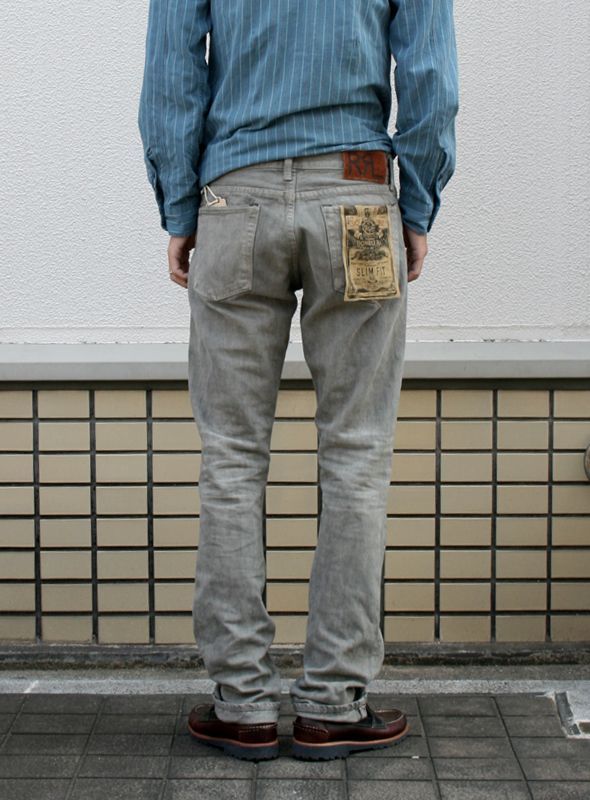 RRL ダブルアールエル スリムフィットデニム GRY