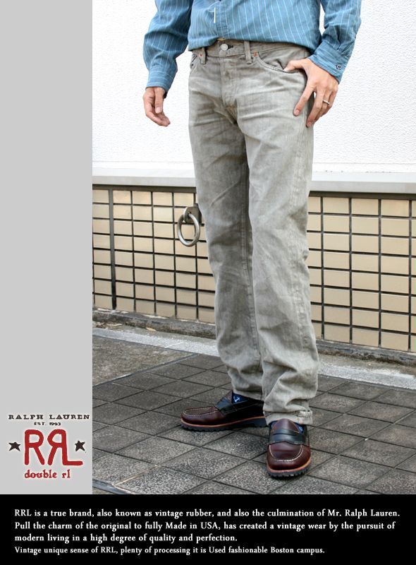 RRL ダブルアールエル スリムフィットデニム GRY