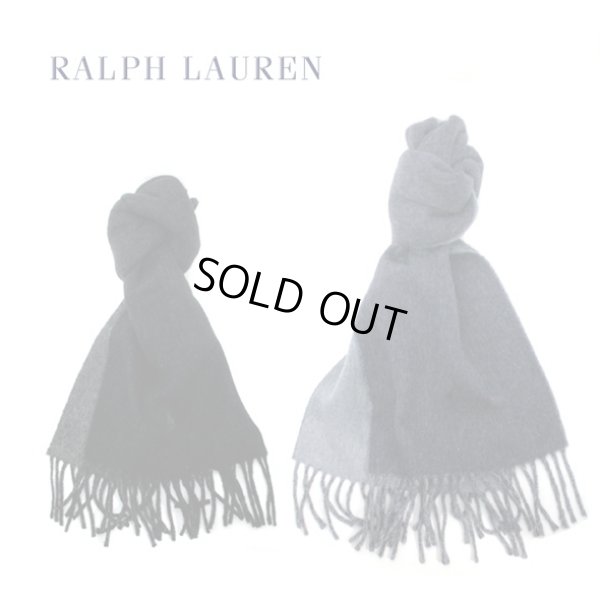 画像1: 【RALPH LAUREN】 ラムウールマフラー（ワンポイントポロ）