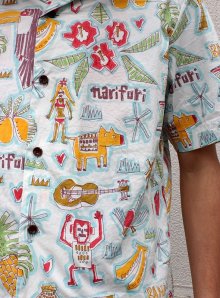 他の写真1: 【narifuri】　Tropical print shirt　南国アロハシャツ (NF669)