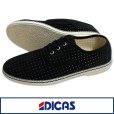 画像1: 【DICAS】 ディカス レザーパンチングスニーカー BLACK (1)