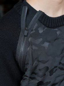 他の写真1: 【narifuri】ナリフリ Jacquard camouflage gater knit (NF990)