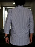 画像11: 【narifuri】 ナリフリ Band collar　Three-quarter sleeve shirtバンドカラー七分袖シャツ(NF4007)