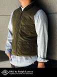 画像1: 【RRL】ダブルアールエル Quilted cotton jersey vest (1)