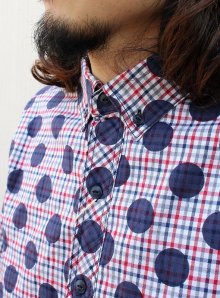 他の写真2: 【narifuri】 Bias dot check shirt バイヤスドットチェックシャツ (NF721)