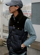 画像: 【FRED PERRY】 保温性抜群のドンキー襟、ウール切り返し中綿ベスト F2278 DOWN VEST JACKET新入荷アップしました。