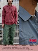 画像: 【FOB FACTORY】 Levi'sのウエスタンシャツを再現&アレンジ　F2276　ショートホーン デニムウエスタンシャツ新入荷アップしました。