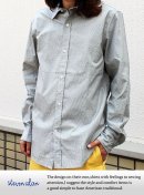 画像: 【steven alan】ストライプ&ダイヤシャツ GRY新入荷アップしました。