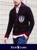 画像: 【POLO RALPH LAUREN】SHAWL COLLAR LETTERED CARDIGAN ネイビー入荷アップしました。</p>