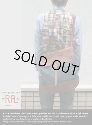 画像: 【RRL ダブルアールエル】 デニム&レザーフラップショルダーバッグ