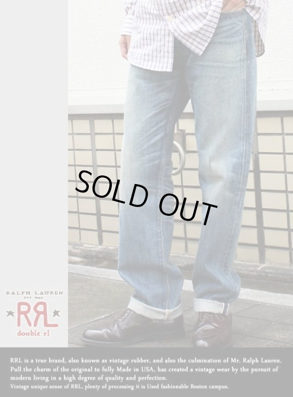 画像1: 【RRL ダブルアールエル】 LOW STRAIGHT LEG デニムパンツ L.IND (1)