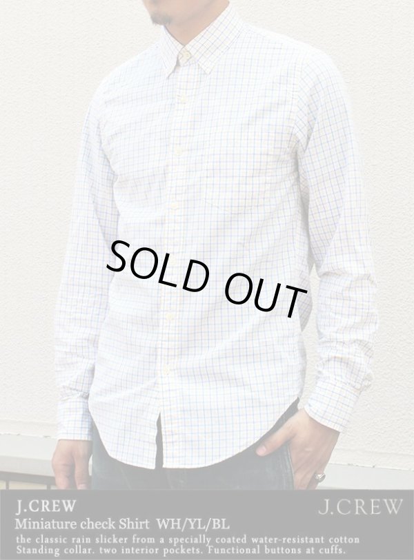 画像1: 【J.CREW】Miniature Check Shirt WHT/YLW/BLU (1)