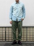 画像2: 【RRL ダブルアールエル】Weathering Western Shirt  L.BLUE (2)