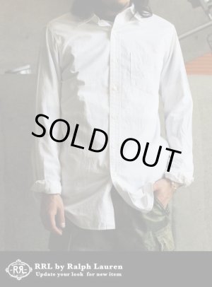 画像: 【RRL】ダブルアールエル コットンL/S-SHIRT WHITE◆SALE 50% off◆