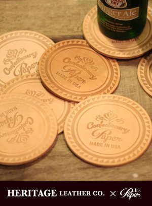 画像: 【HERITAGE LEATHER×paper】LEATHER COASTER