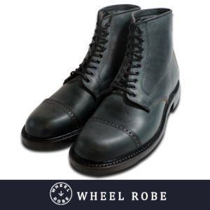 画像: 【WHEEL ROBE】ウィールローブ CAP TOE LACE UP NAVY