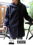 画像1: 【HACKNEY UNION WORKHOUSE】ハックニーユニオンワークハウス Fisherman Long Coat フィッシャーマン ロングコートWOOL (1)