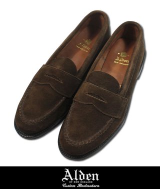 【Alden】#6245F UNLINED PENNY LOAFER SUEDE D.BRW