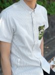 画像7: 【narifuri】 ナリフリ Seersucker stripe short sleeve shirt（NF924） (7)