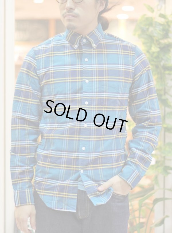 画像2: 【J.CREW】 ジェイクルー OX FORD B.D CHECK SHIRT BLUE/YELLOW (2)