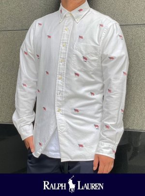 画像: 【POLO RALPH LAUREN】ポロ ラルフローレン US FLAG EMBROID SHIRTS