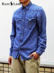 画像1: 【DENIM&SUPPLY】 ムラ染めシャンブレーウエスタンシャツ (1)