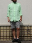 画像2: 【RALPH LAUREN】B.Dリネンシャツ LIME GREEN (2)