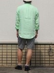 画像3: 【RALPH LAUREN】B.Dリネンシャツ LIME GREEN (3)