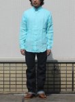 画像2: 【RALPH LAUREN】B.Dリネンシャツ  SKYBLUE (2)