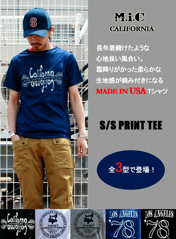 画像: 【M.I.C CALIFORNIA】着心地◎のUSA製着回しTシャツ S/SプリントTee新入荷アップしました。