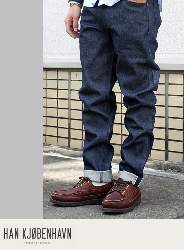 画像: 【HAN KJOBENHAVN】Lean fitted red listing raw入荷アップしました。