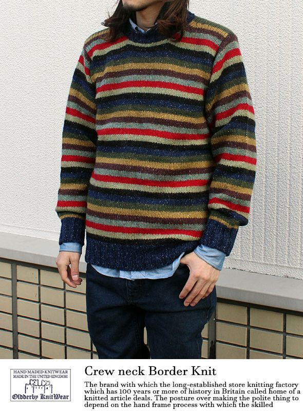 画像: 【Oldderby Knitwear】CREW NECK BORDER KNIT クルーネックボーダーニット新入荷アップしました。