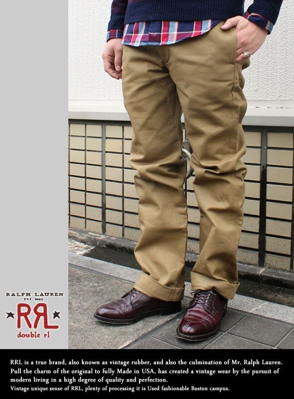 画像: 【RRL】リジットチノパンツ BEG 新入荷アップしました。