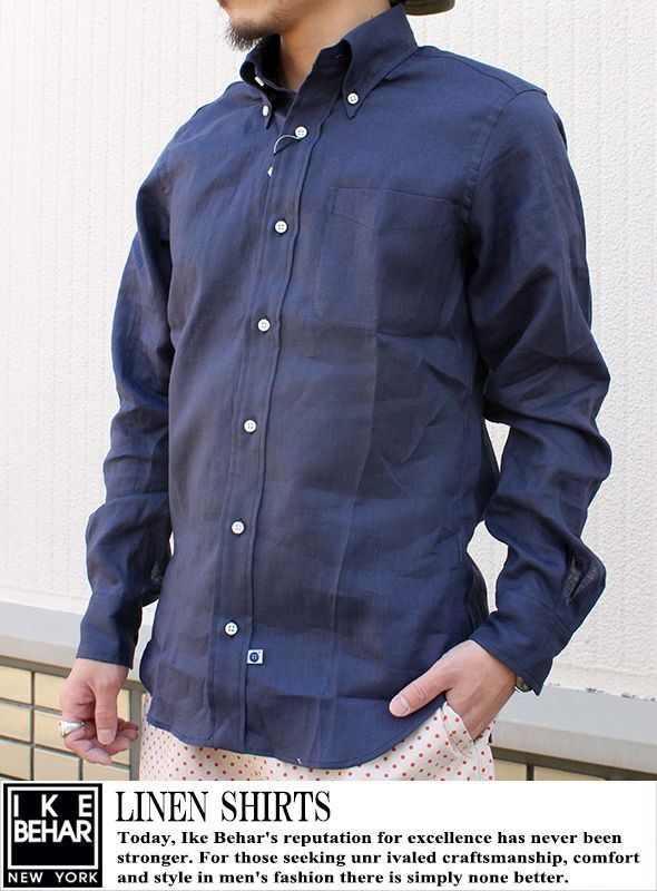 画像: 【IKE BEHAR】LINEN SHIRT NVY 入荷アップしました。