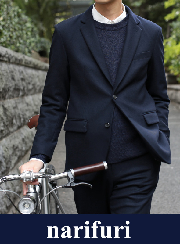 画像: 【narifuri】ナリフリ Lamb's wool saxony tailored jacket（NF838）