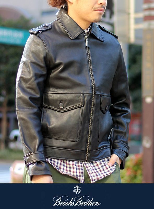 画像: 【BrooksBrothers】SINGLE LEATHER BLOUSON 50% OFF入荷アップしました。