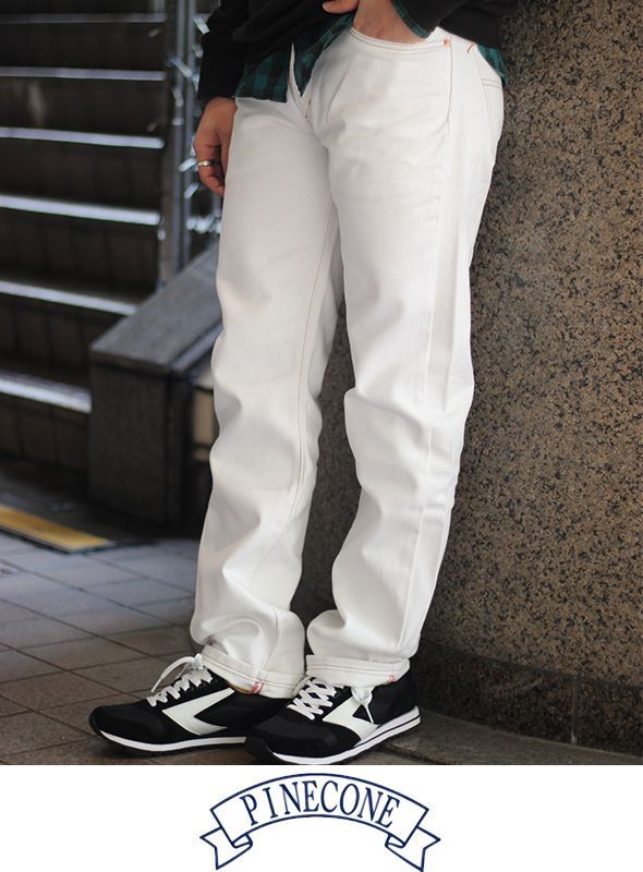 画像: 【PINECONE】 BASIC 5PKT JEANS　WHITE DENIM入荷アップしました。