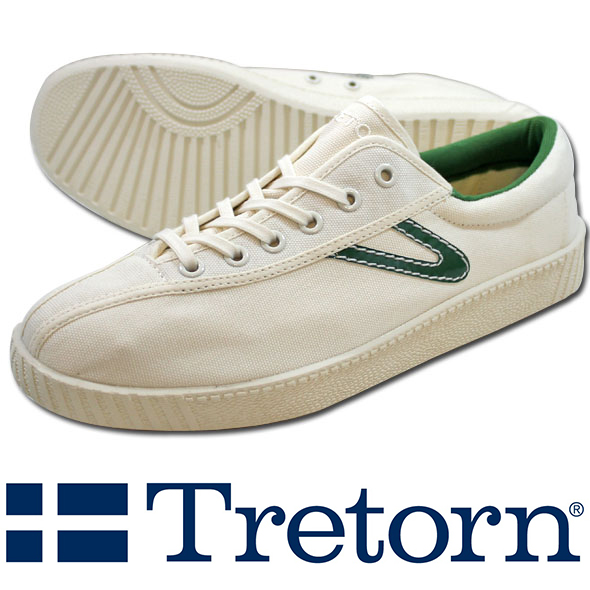 画像: 【TRETORN】 NYLITEナイライト キャンバス WHITE/GREEN入荷アップしました。