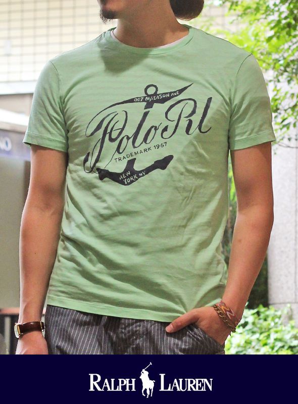 画像: 【POLO RALPH LAUREN】 アンカープリント S/S Tシャツ MINT GREEN新入荷アップしました。