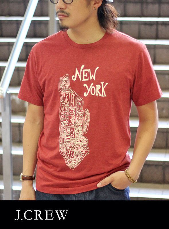 画像: 【J.CREW】NY NEIGHBORHOODS S/S TEE BURGUNDY  新入荷アップしました。