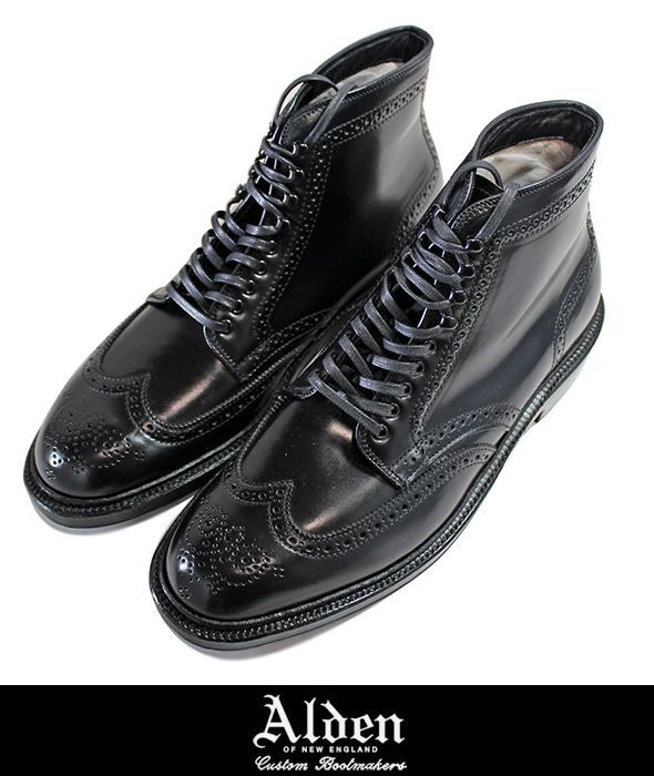 画像: 【Alden】4465H CORDOVAN WING TIP BOOTS BLK  新入荷アップしました。