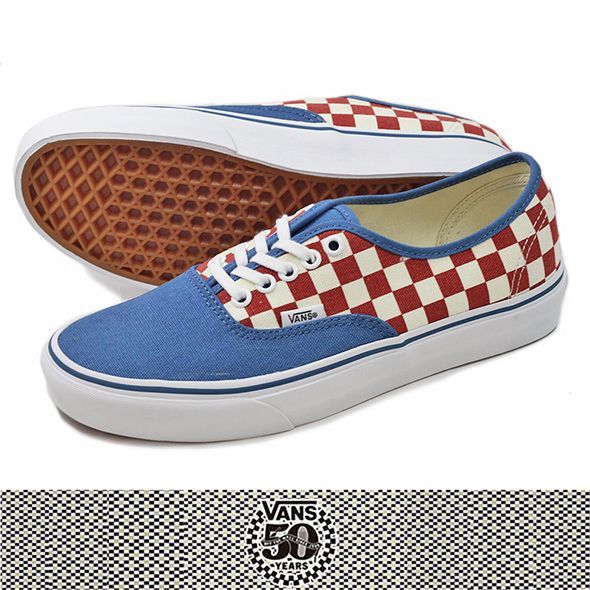 画像: 【VANS】Authentic (50th) BLUE/RED/CHECKER  新入荷アップしました。