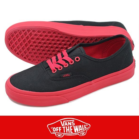 画像: 【VANS】AUTHENTIC (POP OUTSOLE）BLACK/RACING RED 新入荷アップしました。