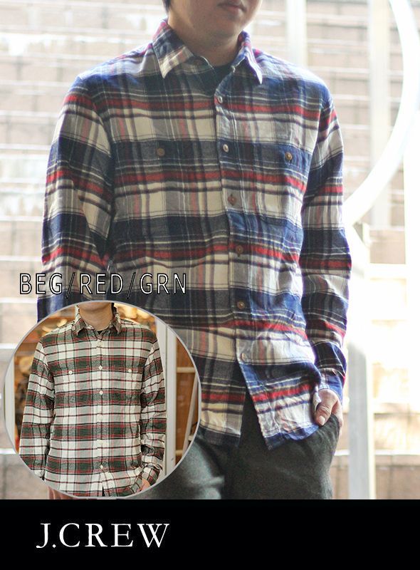 画像: 【J.CREW】SLIM LIGHT NEL CHECK SHIRT 新入荷アップしました。