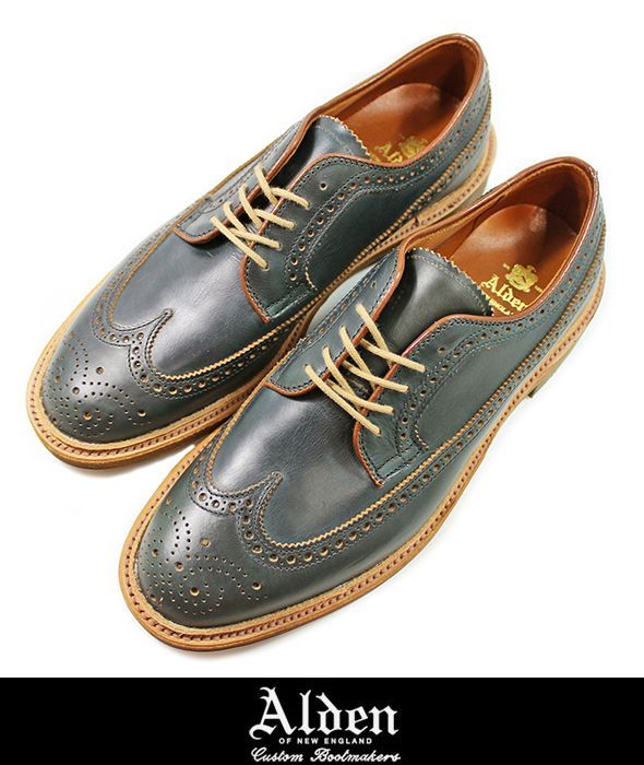 画像: 【ALDEN】D5510 WINGTIP BLUCHER ウィングチップ GREEN 新入荷アップしました。