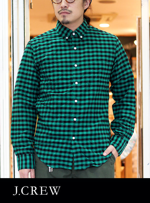 画像: 【J.CREW】 BLOCK CHECK OXFORD SHIRTS GREEN/BLACK 新入荷アップしました。