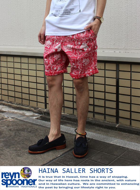 Reyn Spooner】 HAINA SALLER SHORTS ショートパンツ - paper