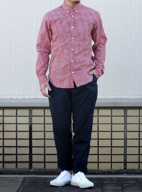 画像: 【narifuri】ナリフリ Gingham piping shirt ギンガムパイピングシャツ(NF745)